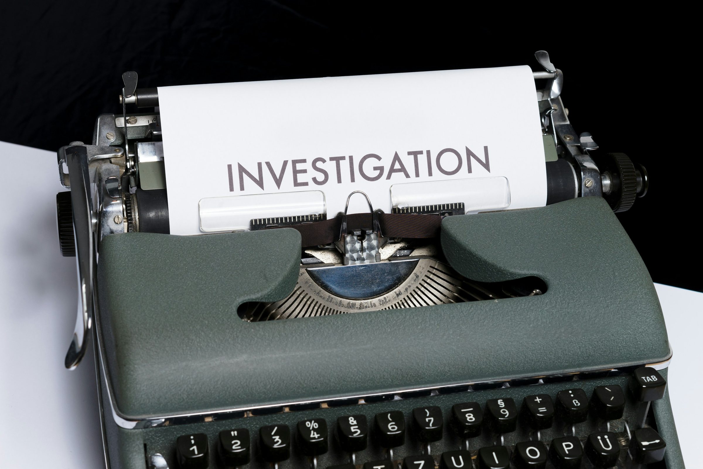 Typewriter with an investigation page. Photo: Markus Winkler / Unsplash