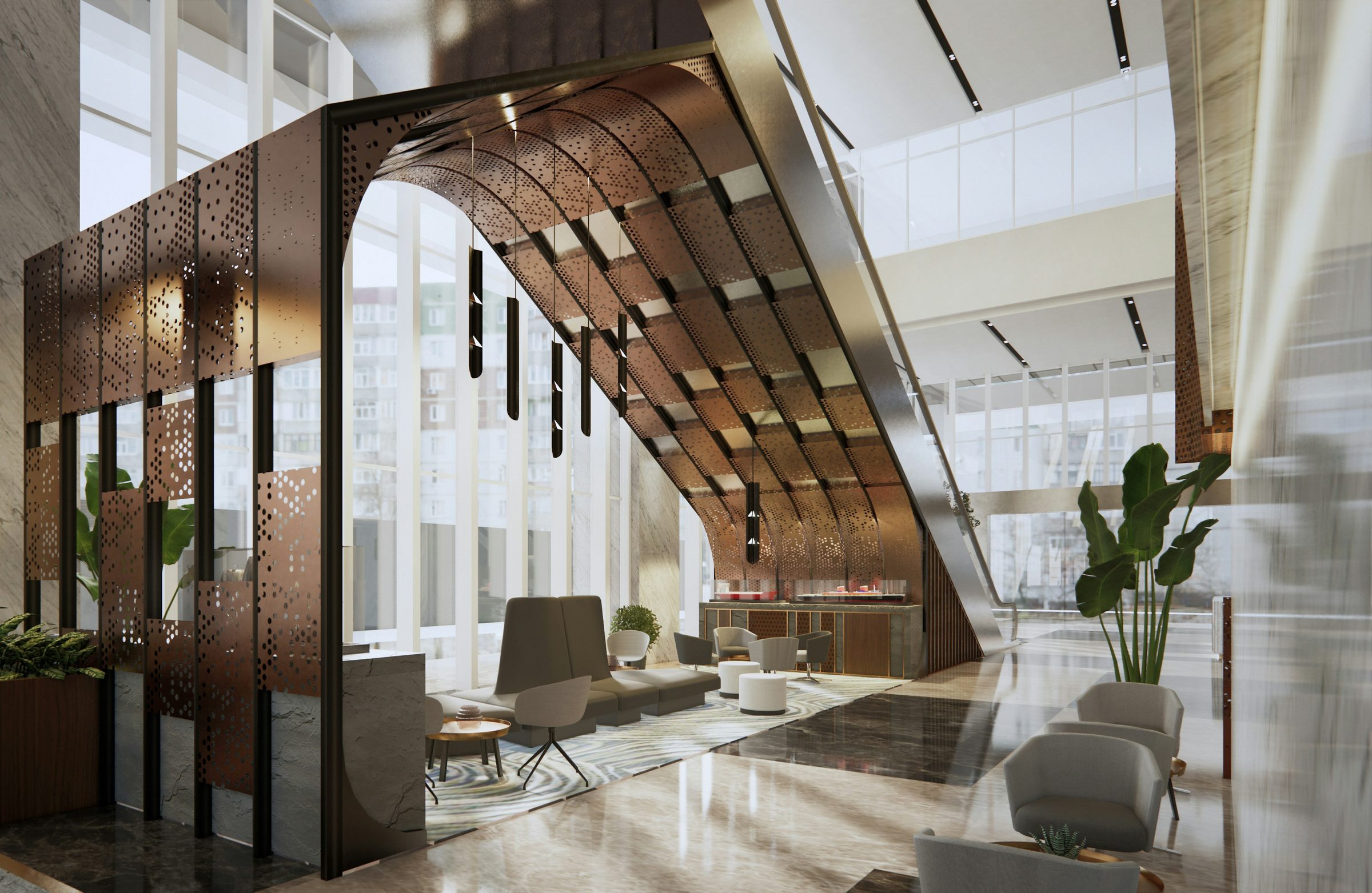 Elegant lobby with staircase. Photo: Haris Illahi / Unsplash